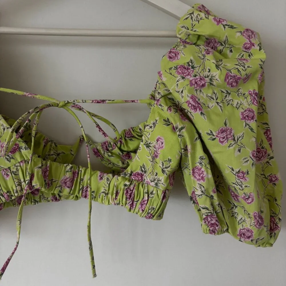 Zara Floral Top sz XS/S - Picture 4 of 5